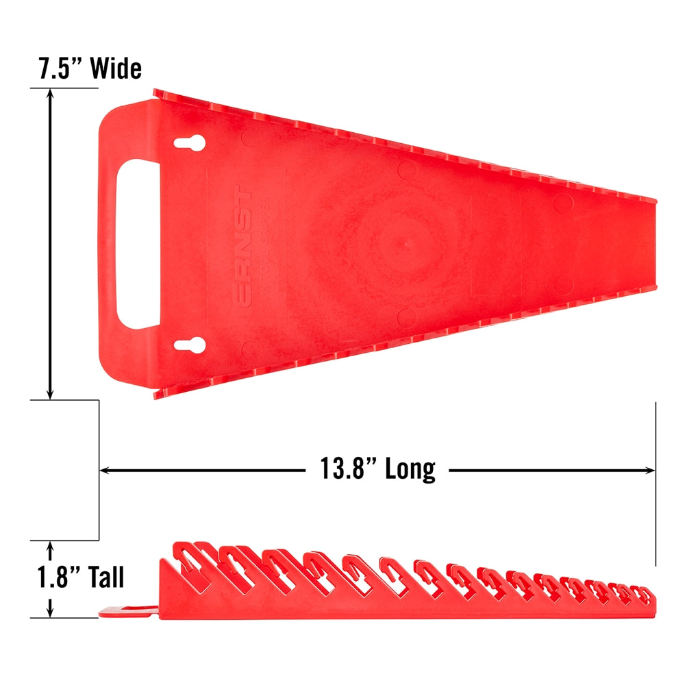 Ernst Manufacturing 15 Tool RED Gripper Wrench Organizer (5088)