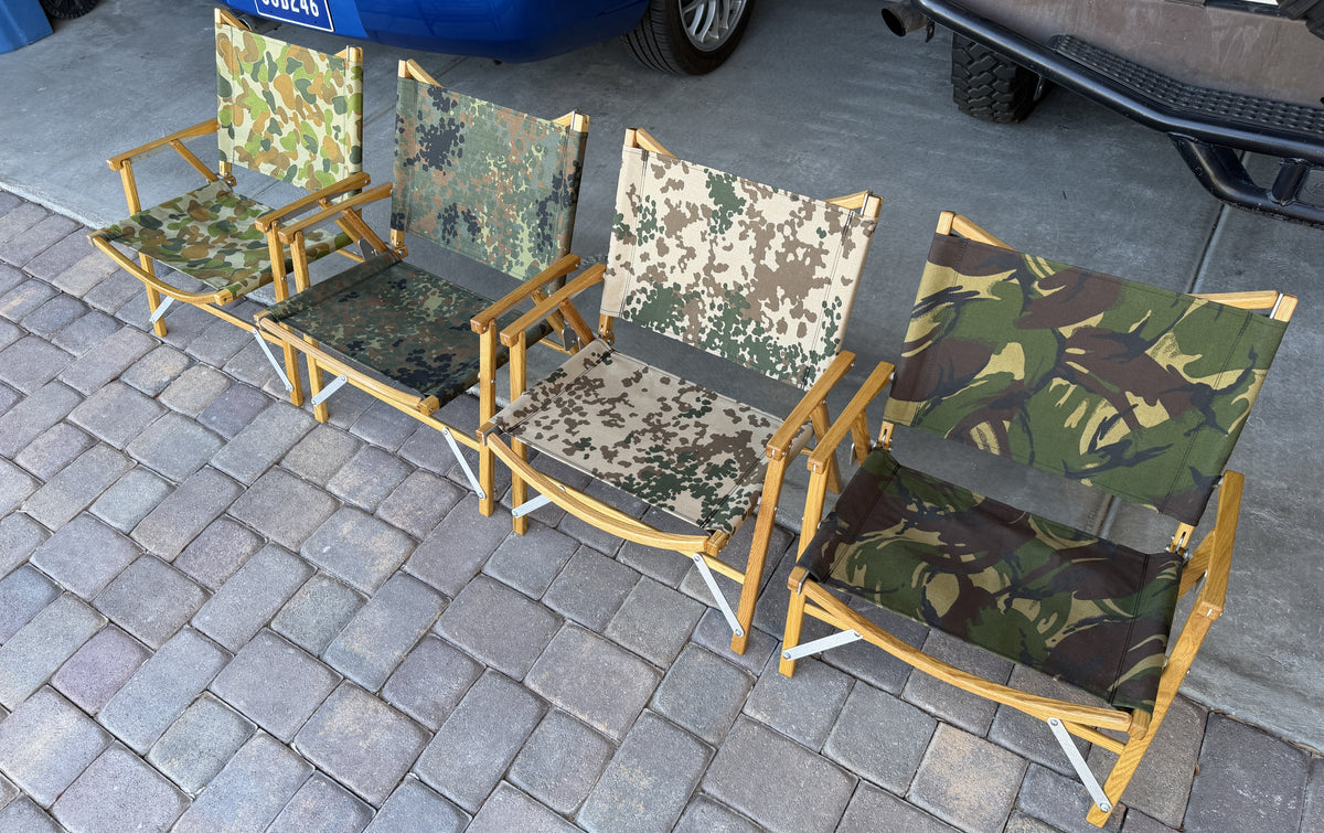 Kermit Chair Co. Tropentarn Touring Chair (KCC-TROPENTARN) AUSCAM Flecktarn Woodland DPM Dispersed Pattern Material Camouflage