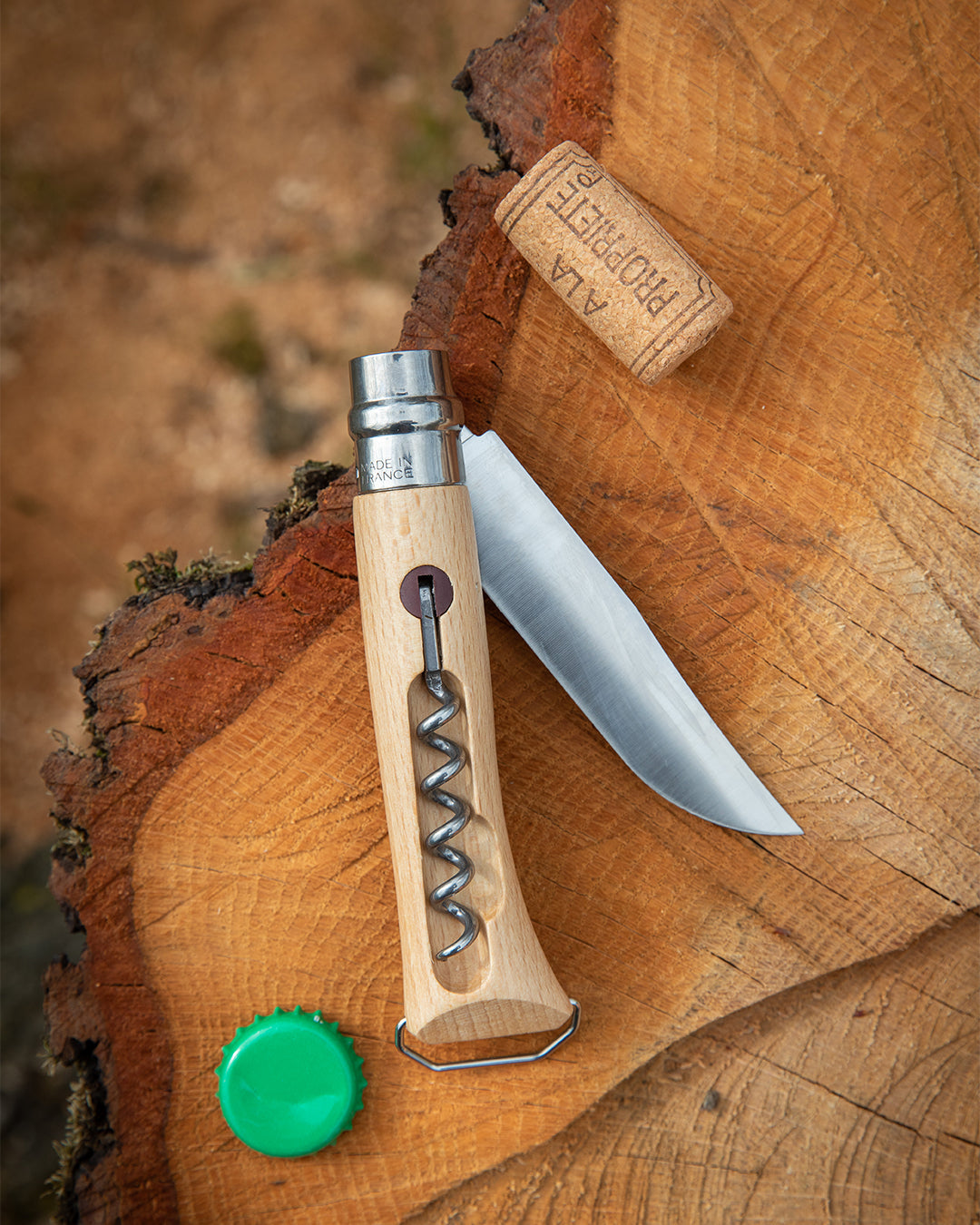 Opinel No.10 Corkscrew Folding Knife With Bottle Opener (002578) Expedition Exchange