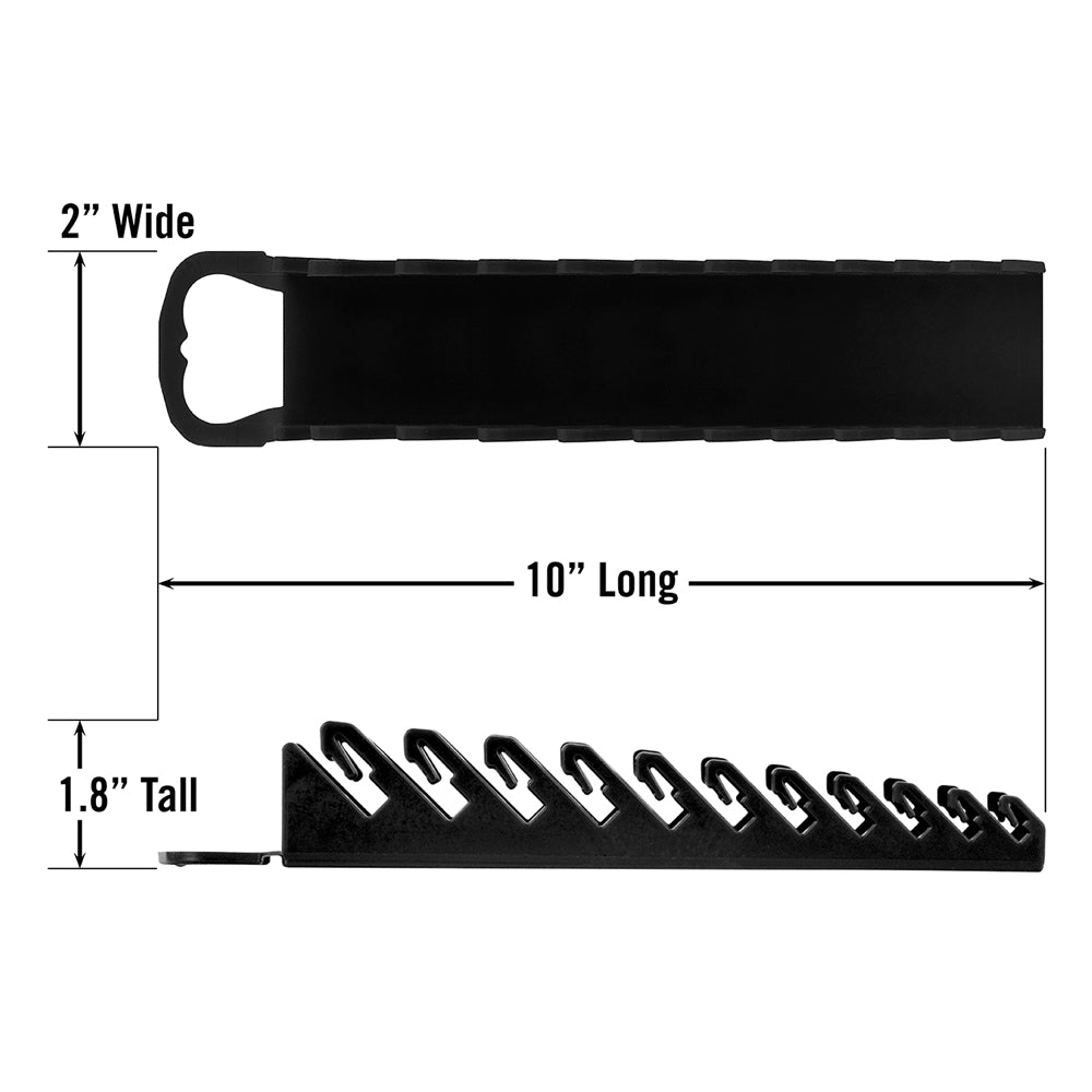 Ernst Manufacturing 11 Tool BLACK Stubby Gripper Wrench Organizer (5077)