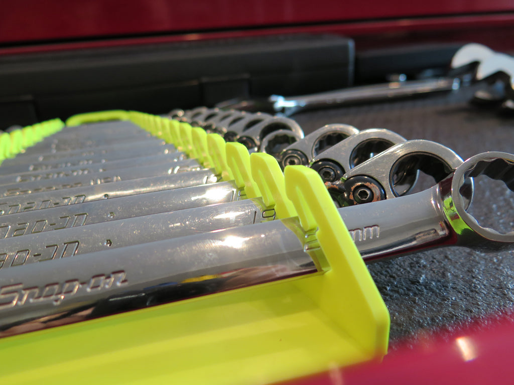 Ernst Manufacturing 15 Tool HIVIZ Reverse Gripper Wrench Organizer (5182HV)