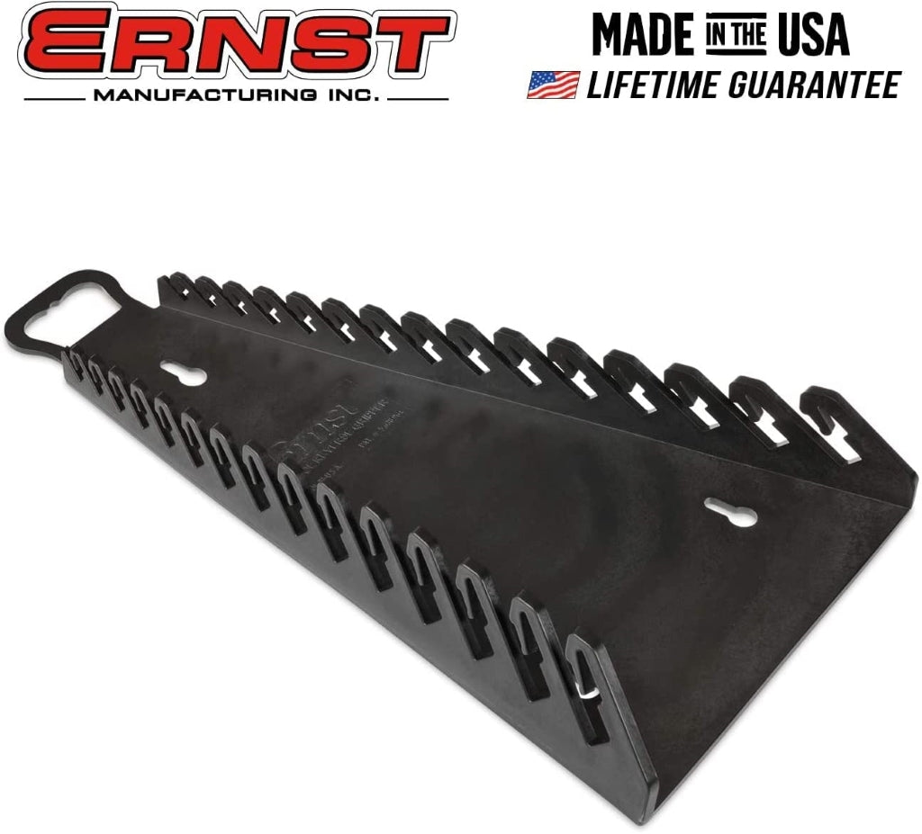 Ernst Manufacturing 15 Tool BLACK Reverse Gripper Wrench Organizer (5189)
