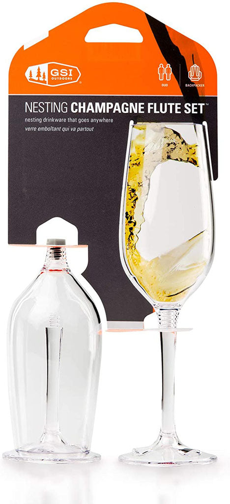 GSI Outdoors Nesting Champagne Flute Set (79332)