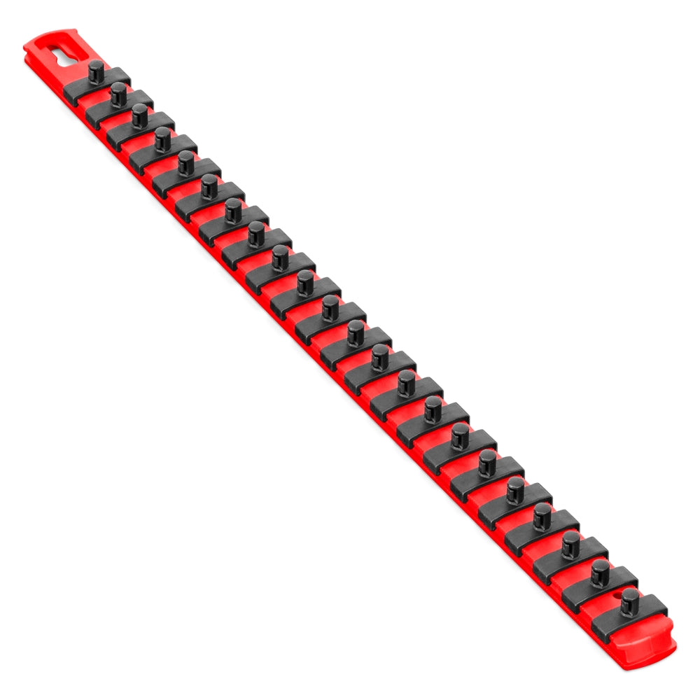 Ernst Manufacturing RED Magnetic Socket Organizer With 1/4" Twist Lock Clips (8400M)