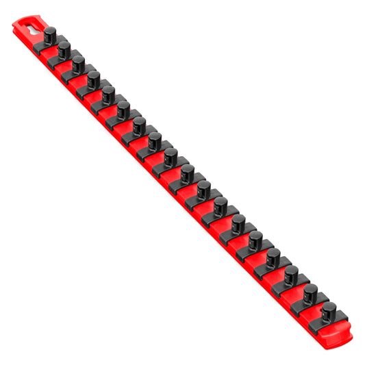 Ernst Manufacturing RED Magnetic Socket Organizer With 3/8" Twist Lock Clips (8401M)