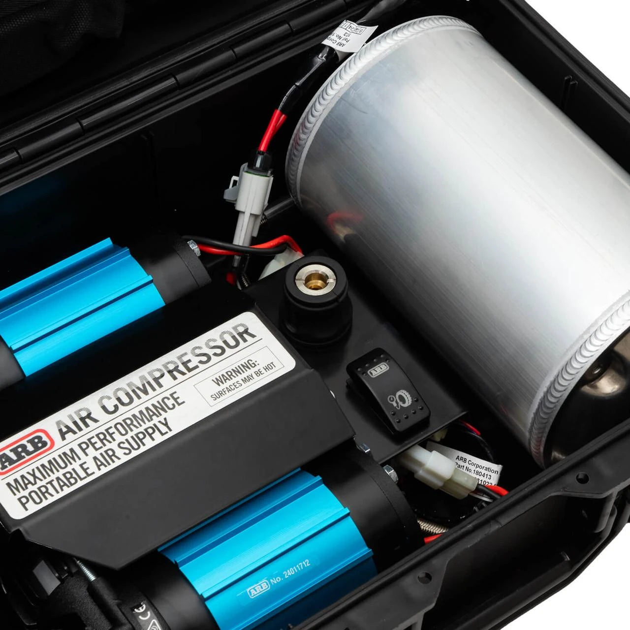 ARB Twin Motor Portable 12V Air Compressor CKMTP12 Expedition Exchange Air Tank ARB Hose Coupling