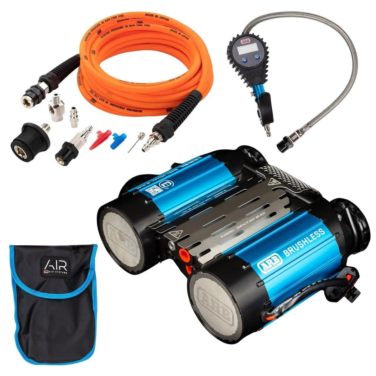 ARB Universal Twin Motor Brushless Onboard 12V Air Compressor Kit (CKBLTA12KITA)