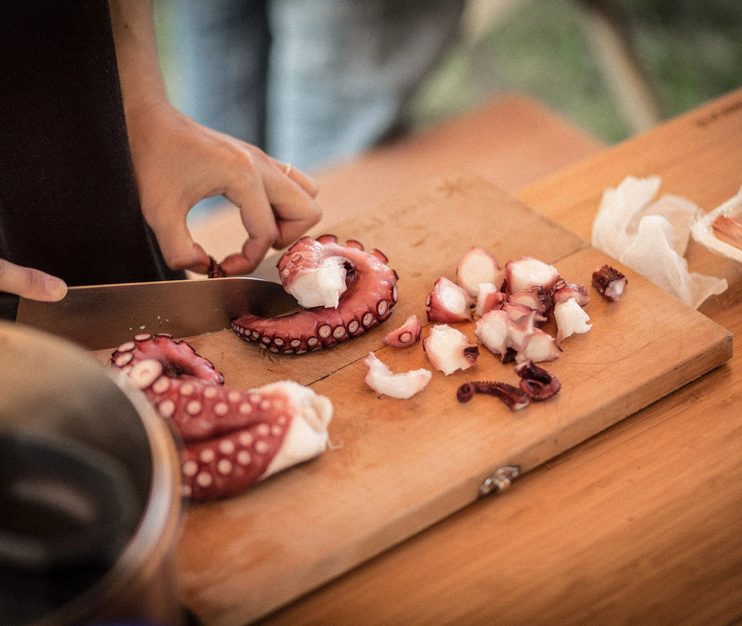 Snow Peak Cutting Board Set L (CS-208) Expedition Exchange Tako Octopus Bamboo Side Table Extension IGT Iron Grill Table