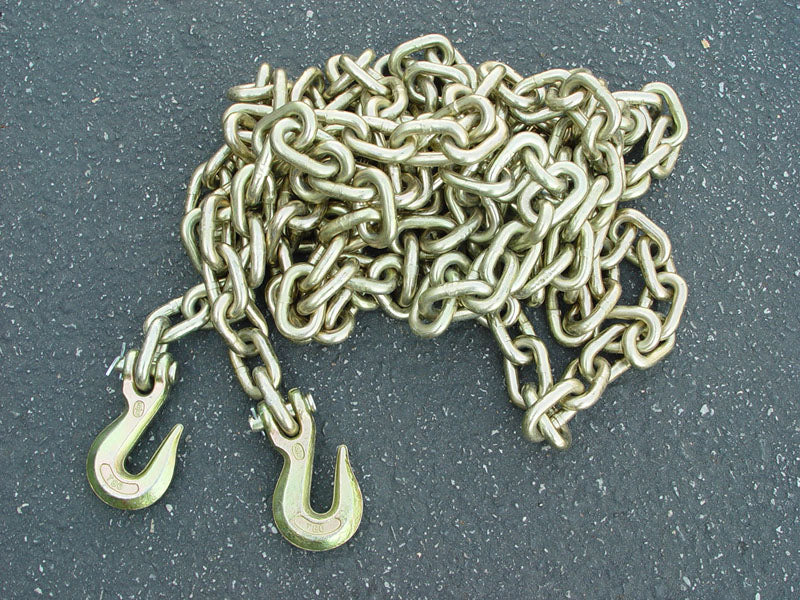 Curt Manufacturing 3/8" x 20' Grade 70 Chain With Clevis Grab Hooks (J311)