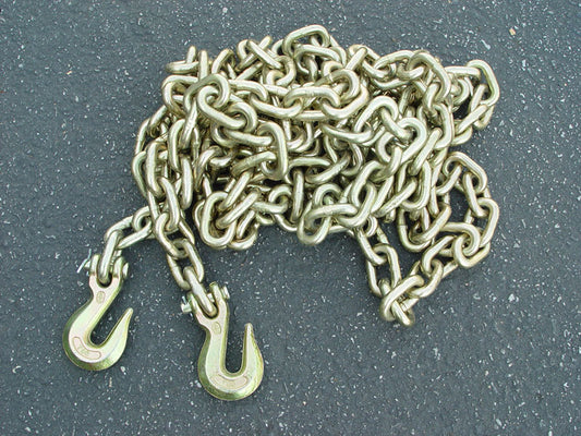 Curt Manufacturing 3/8" x 20' Grade 70 Chain With Clevis Grab Hooks (J311)
