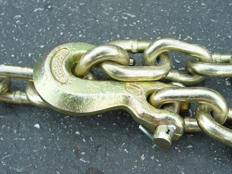Curt Manufacturing 3/8" x 20' Grade 70 Chain With Clevis Grab Hooks (J311)