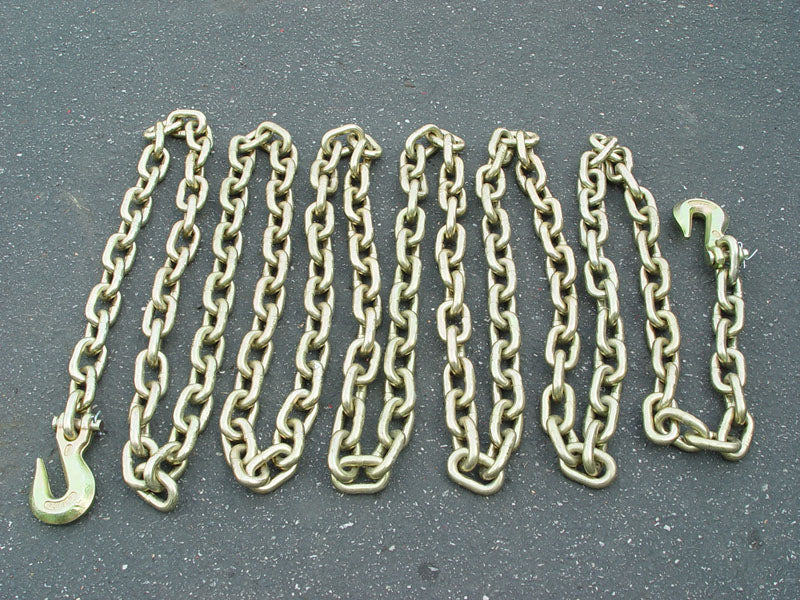 Curt Manufacturing 3/8" x 20' Grade 70 Chain With Clevis Grab Hooks (J311)