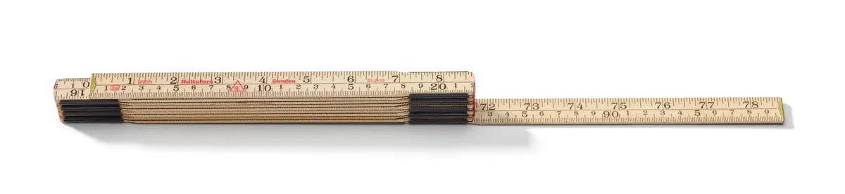 Hultafors Inch-Centimeter Wooden Folding Ruler 61-2-10 (100504U)