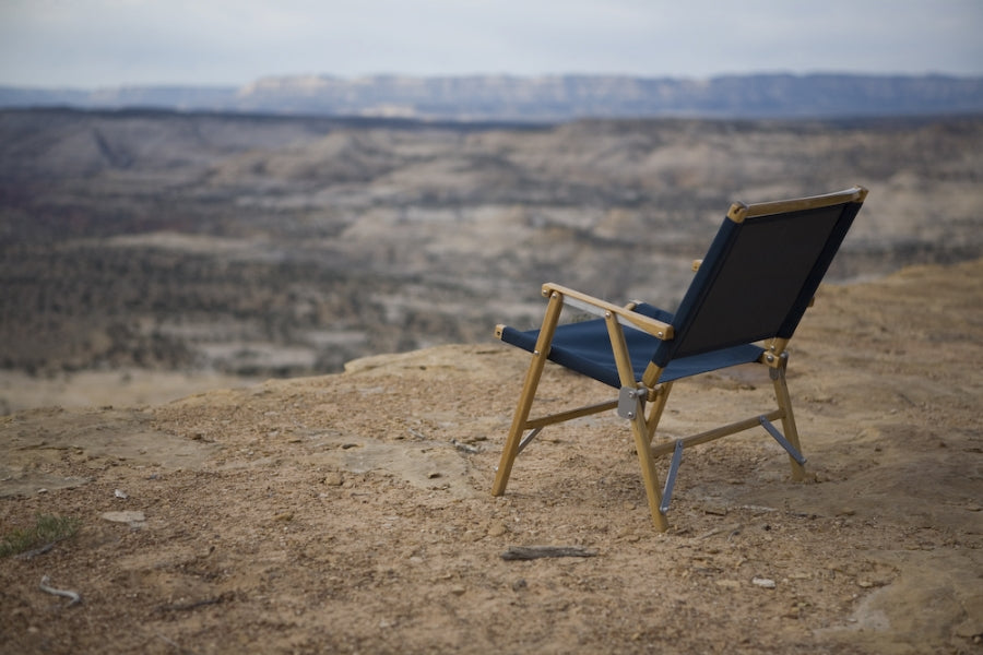Kermit Chair Co. Navy Touring Chair (KCC103) Oak Expedition Exchange Aluminum Steel Folding Disassembles