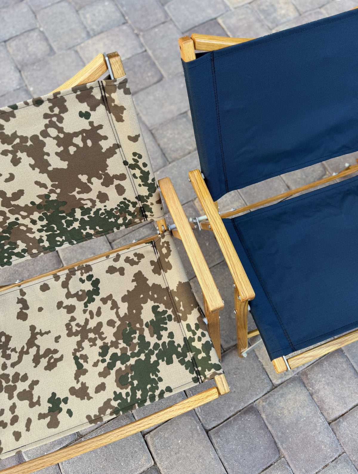 Kermit Chair Co. Tropentarn Touring Chair (KCC-TROPENTARN) Navy Blue Oak Chair Camouflage