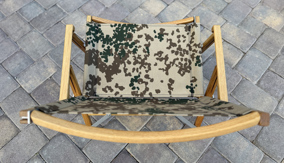 Kermit Chair Co. Tropentarn Touring Chair (KCC-TROPENTARN) Overhead View White Oak Frame