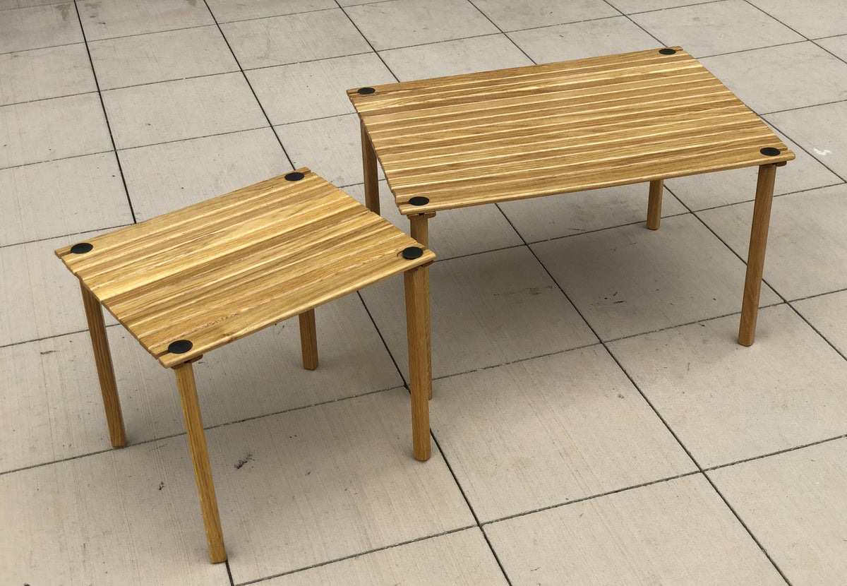 Kermit Chair Co. WIDE Kermit Table (KERMITWIDE) Comparison to Small Kermit Chair Both Excellent Compact Beautiful Tennesee White Oak Authorized Dealer Expedition Exchange