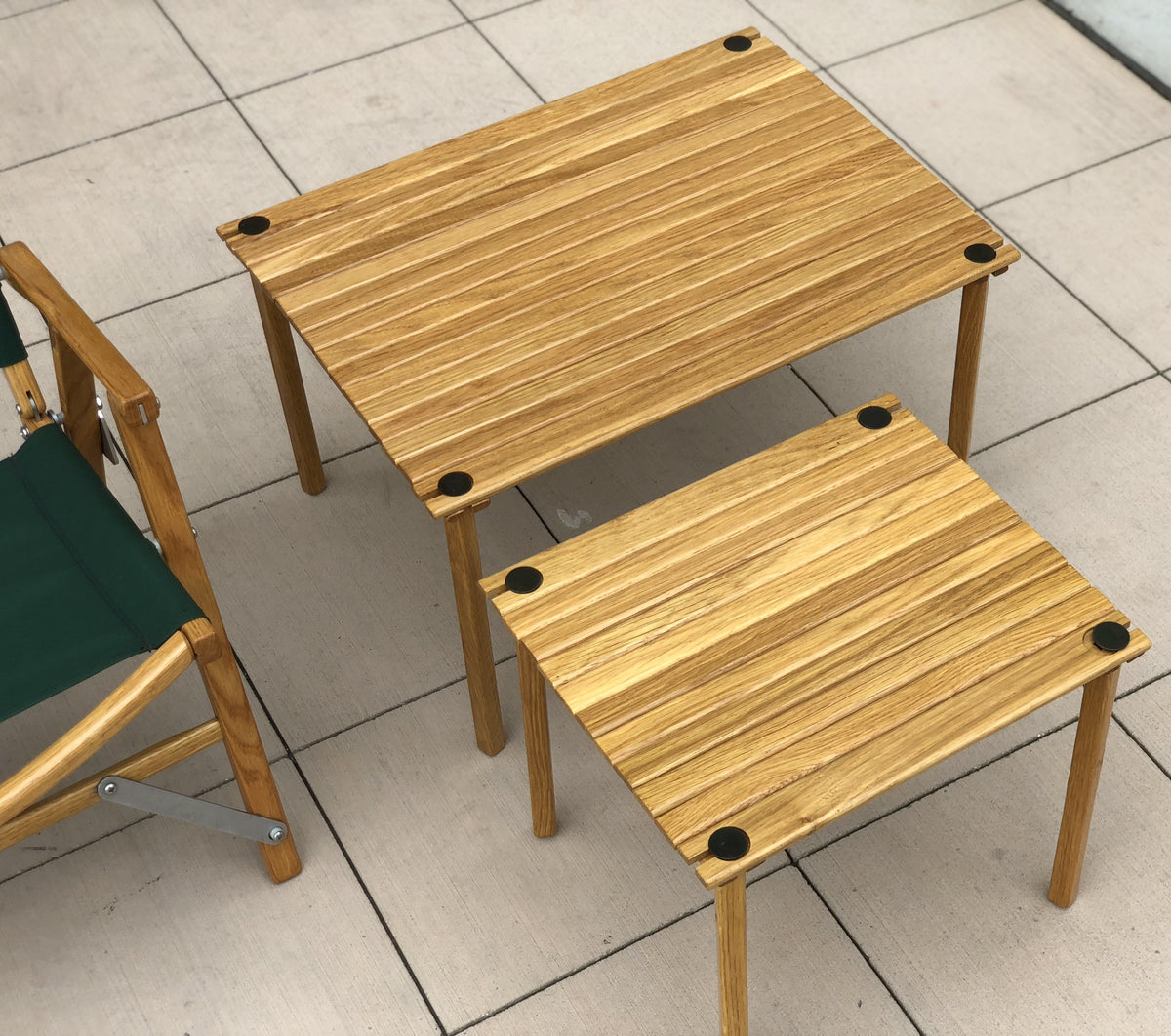 Kermit Chair Co. WIDE Kermit Table (KERMITWIDE) Size Comparison to Small Kermit Chair Classic Green Kermit Chair Signature Color
