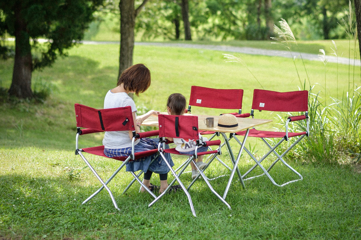 Snow Peak Red Folding Dining Chair (LV-077RD)