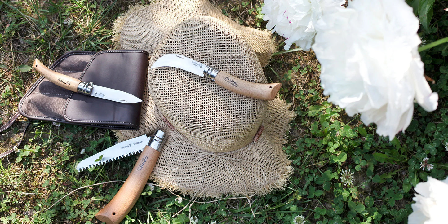 Opinel No.08 Garden Knife, No.12 Folding Saw, No.10 Pruning Knife at Expedition Exchange