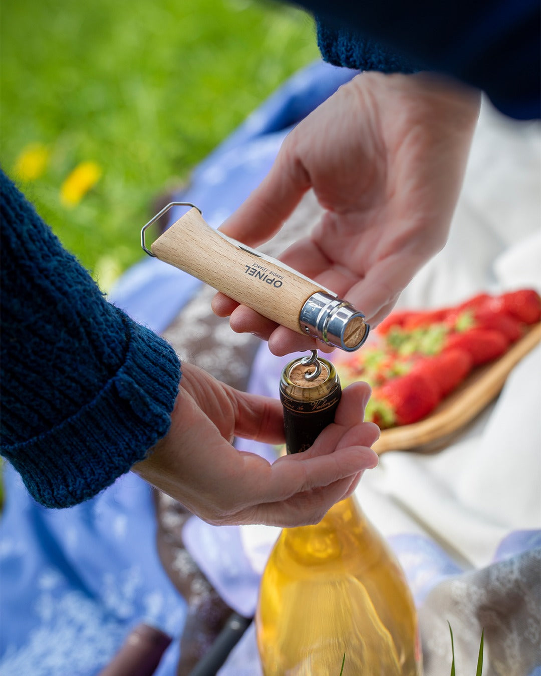 Opinel No.10 Corkscrew Folding Knife With Bottle Opener (002578) White Wine Picnic Nomad Cooking Set Expedition Exchange