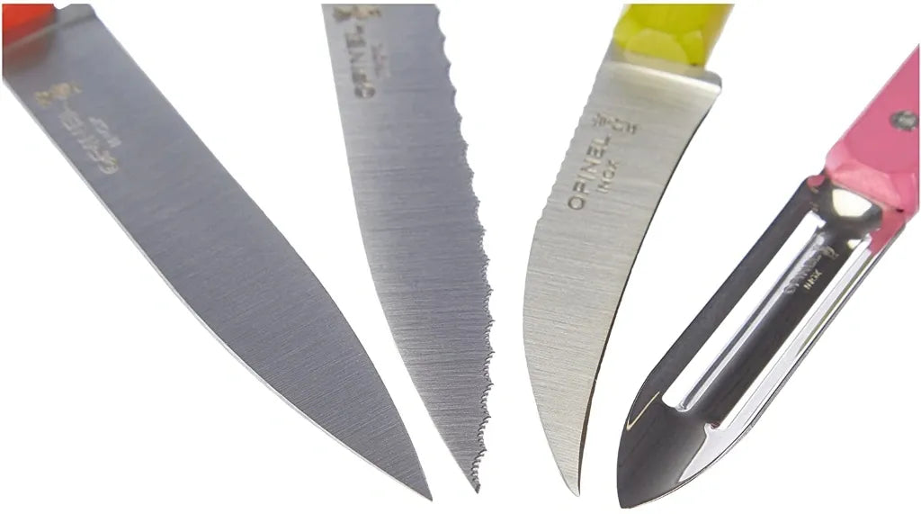Opinel Les Essentiels du Cuisinier 50s Set (001452) Expedition Exchange Blade Assortment Paring Serrated Paring Hooked Vegetable Peeler