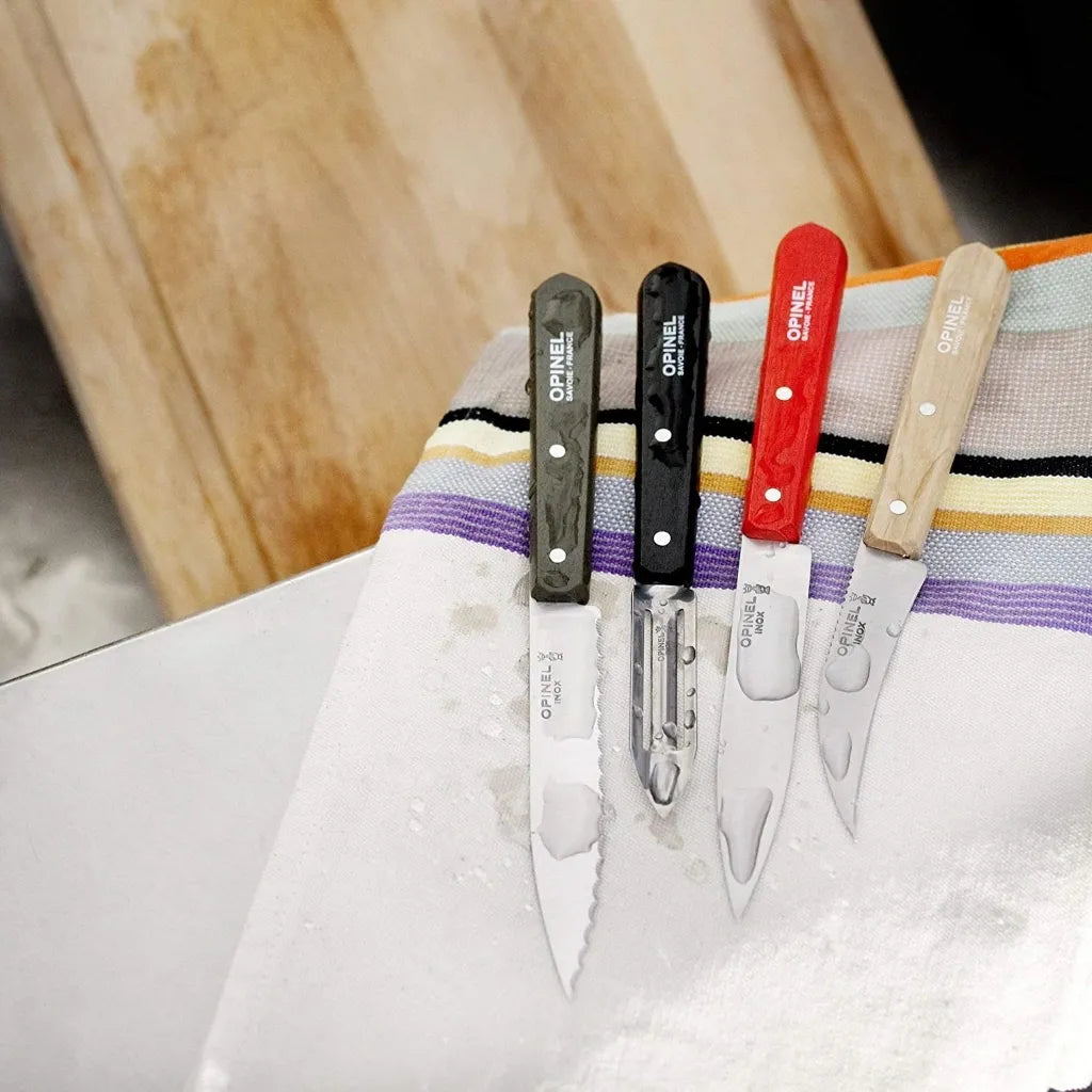 Opinel Les Essentiels du Cuisinier Loft Set (001626) Expedition Exchange Orange Black Natural Beechwood Dark Gray