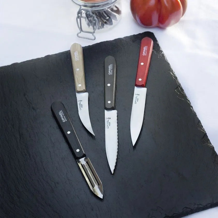 Opinel Les Essentiels du Cuisinier Loft Set (001626) Expedition Exchange Orange Black Natural Beechwood Dark Gray