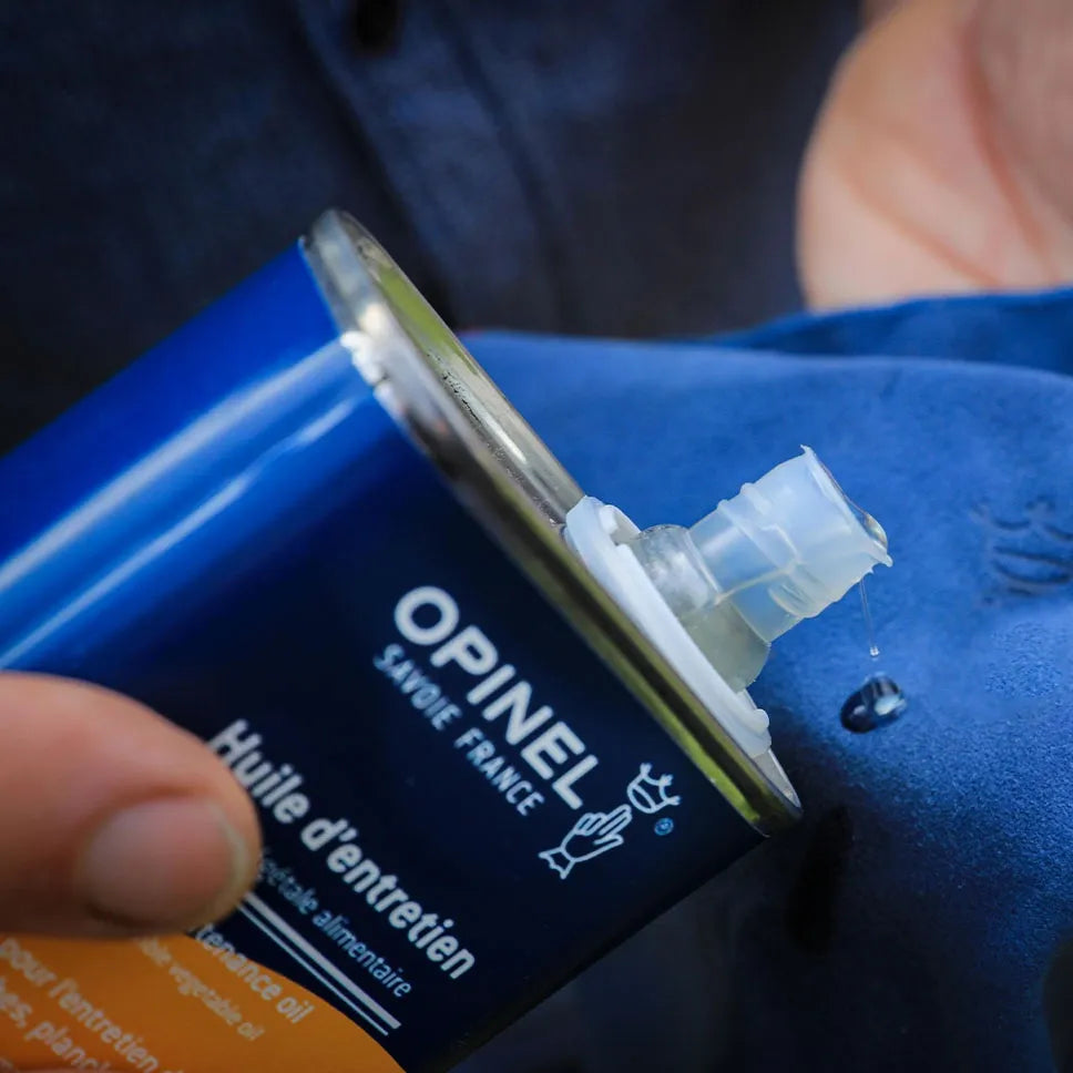 Opinel Maintenance Oil (002505) Expedition Exchange Blue Microfiber Cloth Nomad