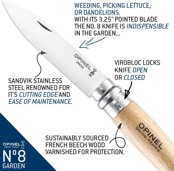 Opinel No.08 Garden Folding Knife (133080) Expedition Exchange