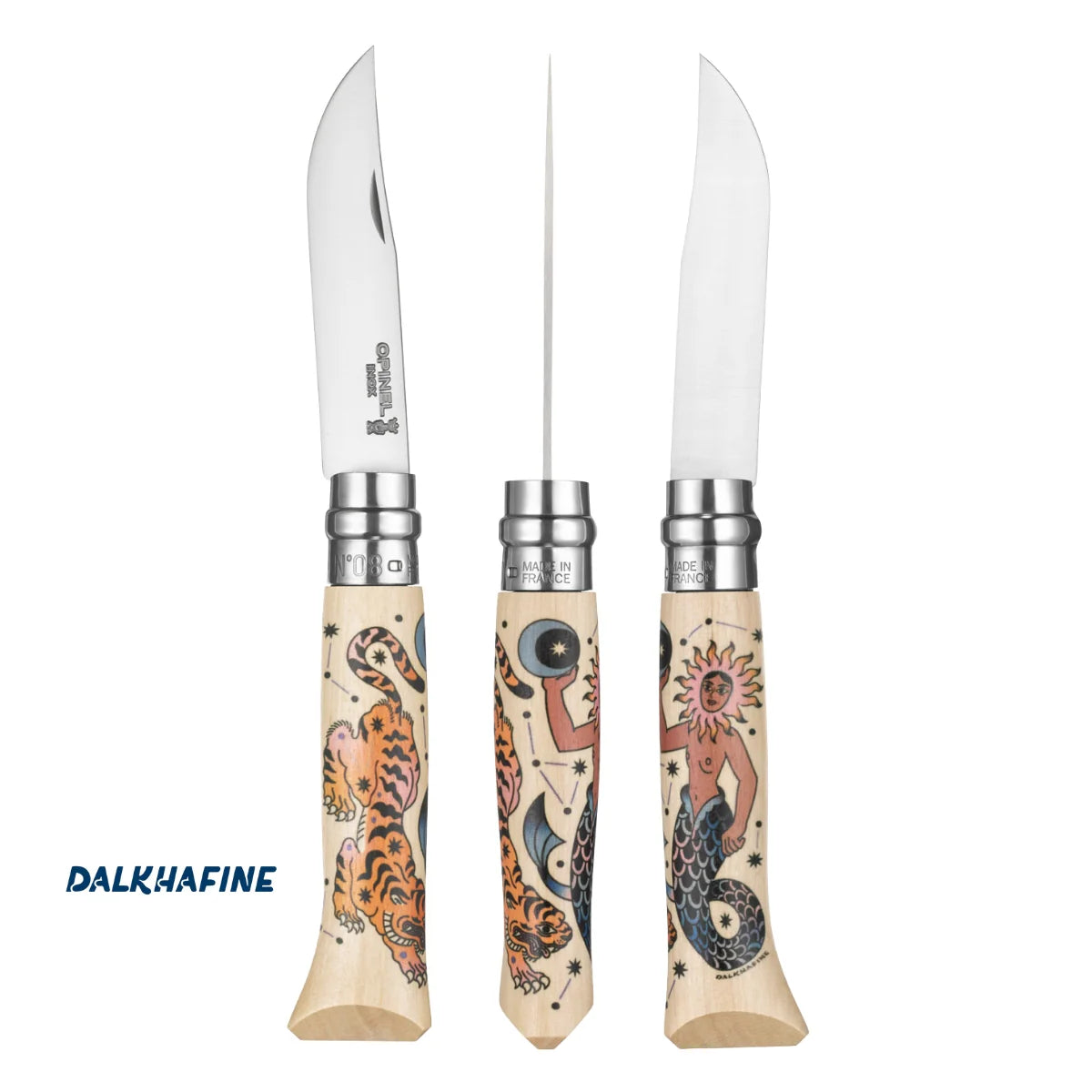 Opinel No.08 Limited Edition Cosmos Dalkhafine Folding Knife (003234) Expedition Exchange Hornbeam Wood Handle 