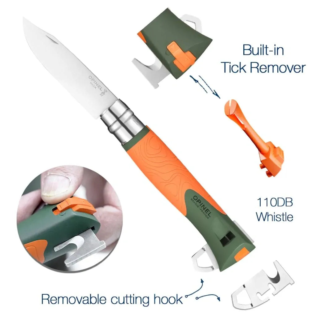 Opinel No.12 Outdoor Explore Folding Knife With Tick Remover (002454)