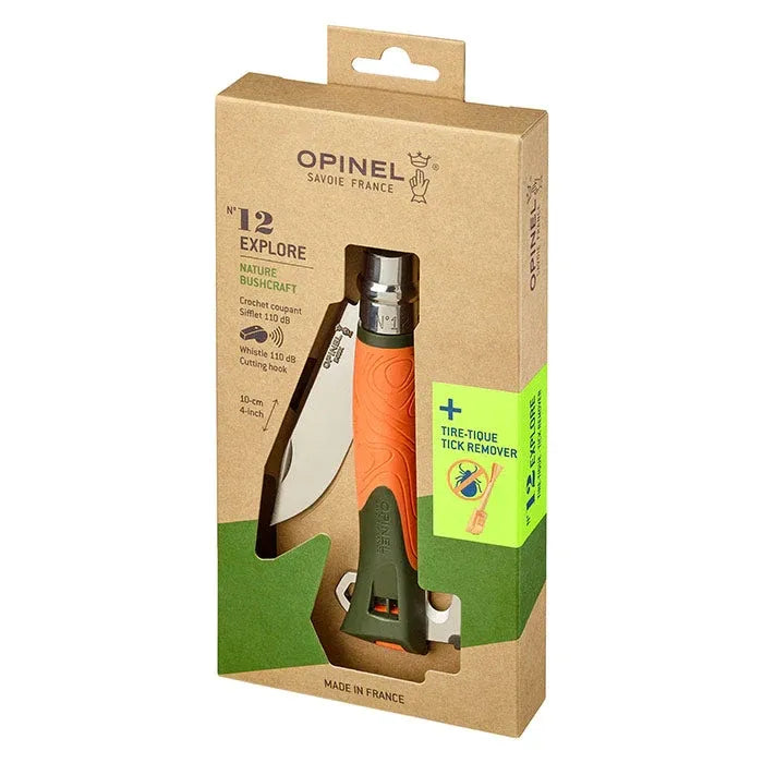 Opinel No.12 Outdoor Explore Folding Knife With Tick Remover (002454)