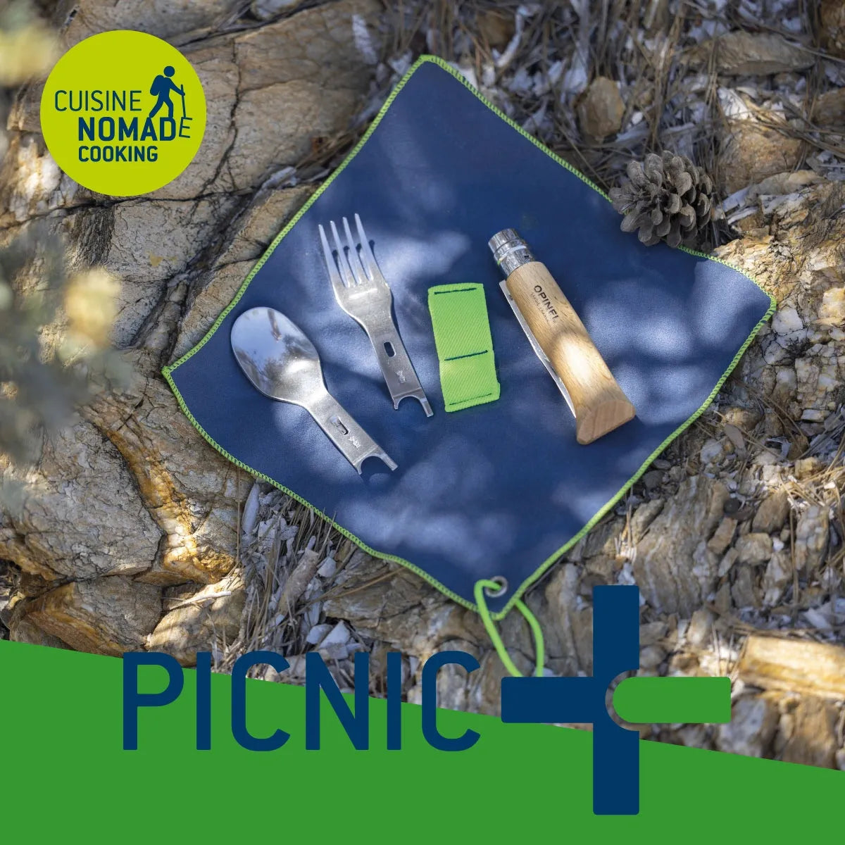 Opinel Picnic+ Cutlery Complete Set with No.08 Folding Knife (002500)