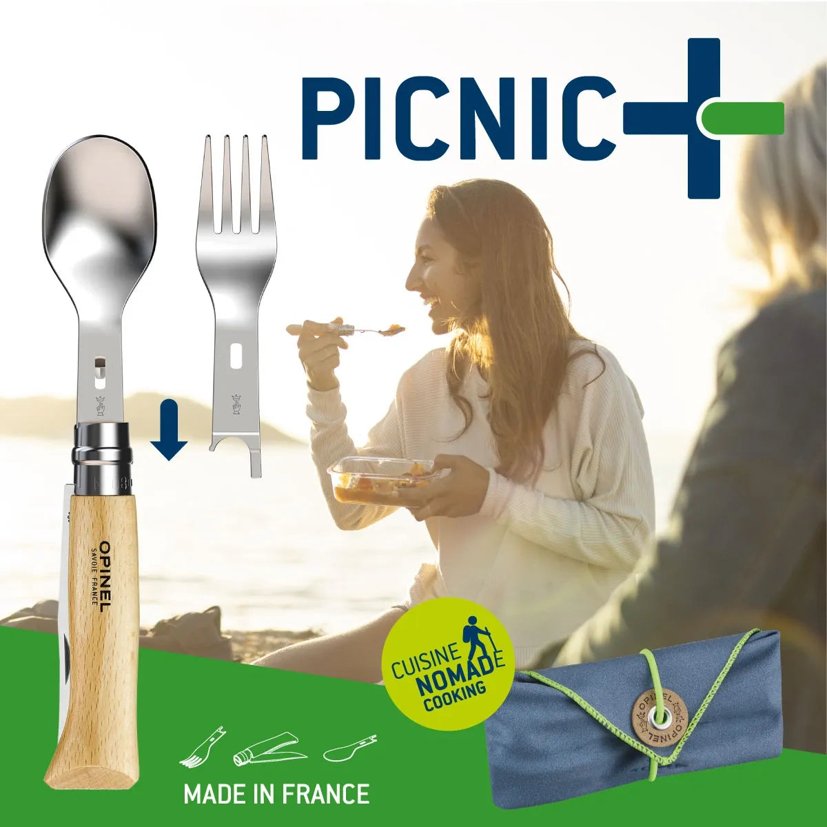 Opinel Picnic+ Cutlery Complete Set with No.08 Folding Knife (002500) 