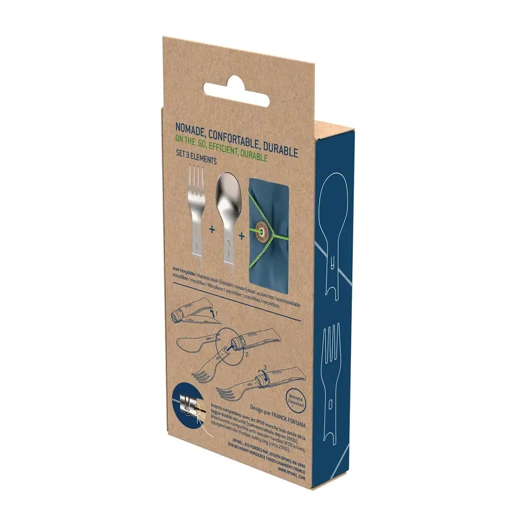 Opinel Picnic+ Cutlery Insert Set (002501) Cardboard Packaging