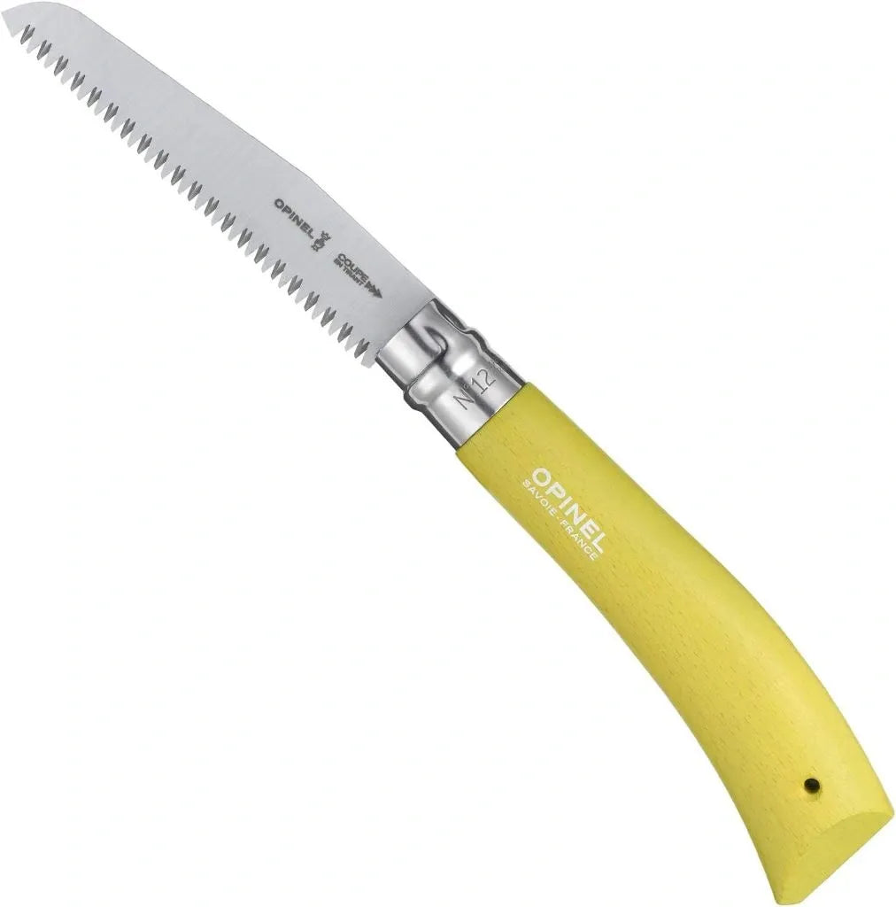 Opinel Stainless & Carbon Steel Garden Knife Trio, 3 Colors (001617) Expedition Exchange No.12 Folding Saw Knife No.08 Pruner Folding Knife No.08 Gardening Knife