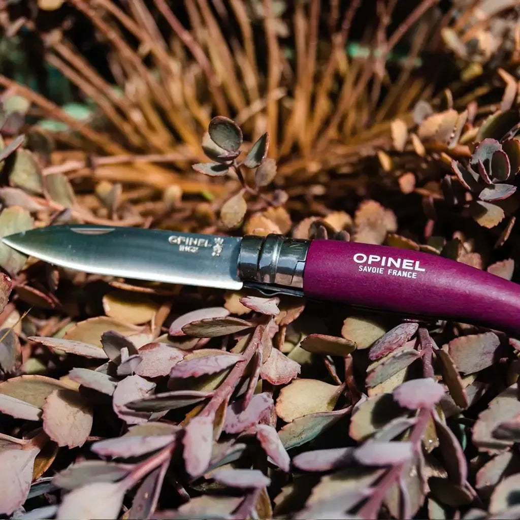 Opinel Stainless & Carbon Steel Garden Knife Trio, 3 Colors (001617) Expedition Exchange No.12 Folding Saw Knife No.08 Pruner Folding Knife No.08 Gardening Knife