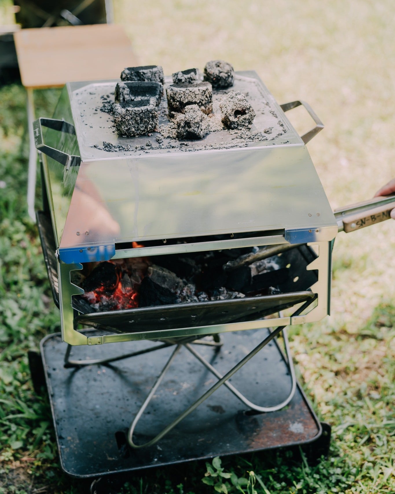 Snow Peak Charcoal Field Oven Takibi Large Fireplace Set Campfire Wood Dust Collection Tray Bottom Expedition Exchange