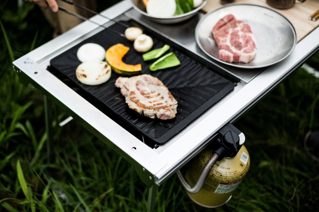 Snow Peak Entry IGT (CK-080) Expedition Exchange Grill Burner Seppou En Tongs Tableware Family L Large Stainless Bamboo Insert Gigapower Isobutane Fuel
