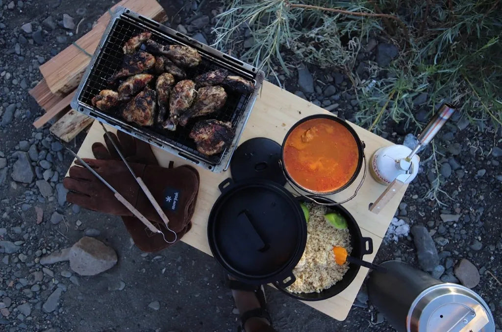 Snow Peak Fire Tongs (N-020) Expedition Exchange Single BBQ Box Charcoal Fireside Leather Gloves Cast Iron Dutch Oven Gigapower Isobutane Fuel Folding Torch