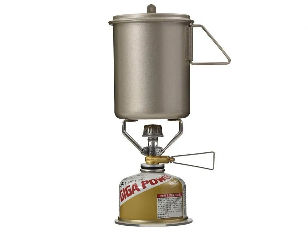 Snow Peak GigaPower Fuel 110 Gold Isobutane Fuel Canister (GP-110G-US) Snow Peak Titanium Mini Solo Cookset Gigapower Stove Burner Expedition Exchange