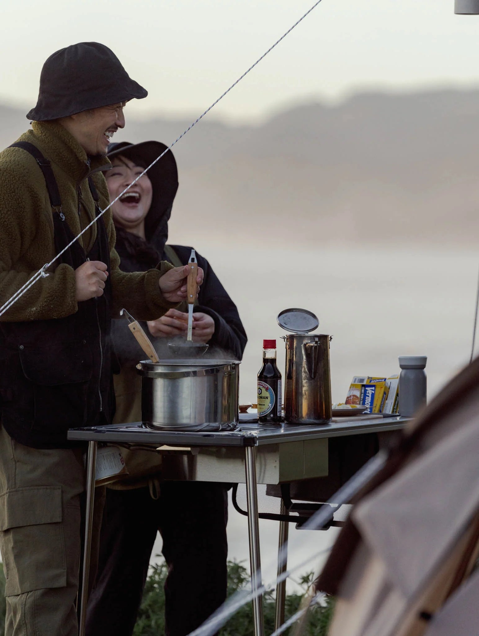 Snow Peak IGT Iron Grill Table Cookset Classic Kettle at Authorized Dealer Expedition Exchange Nylon Ladle Bamboo Spatula Nylon Turner Spatula Flat Burner Gigapower Isobutane Fuel