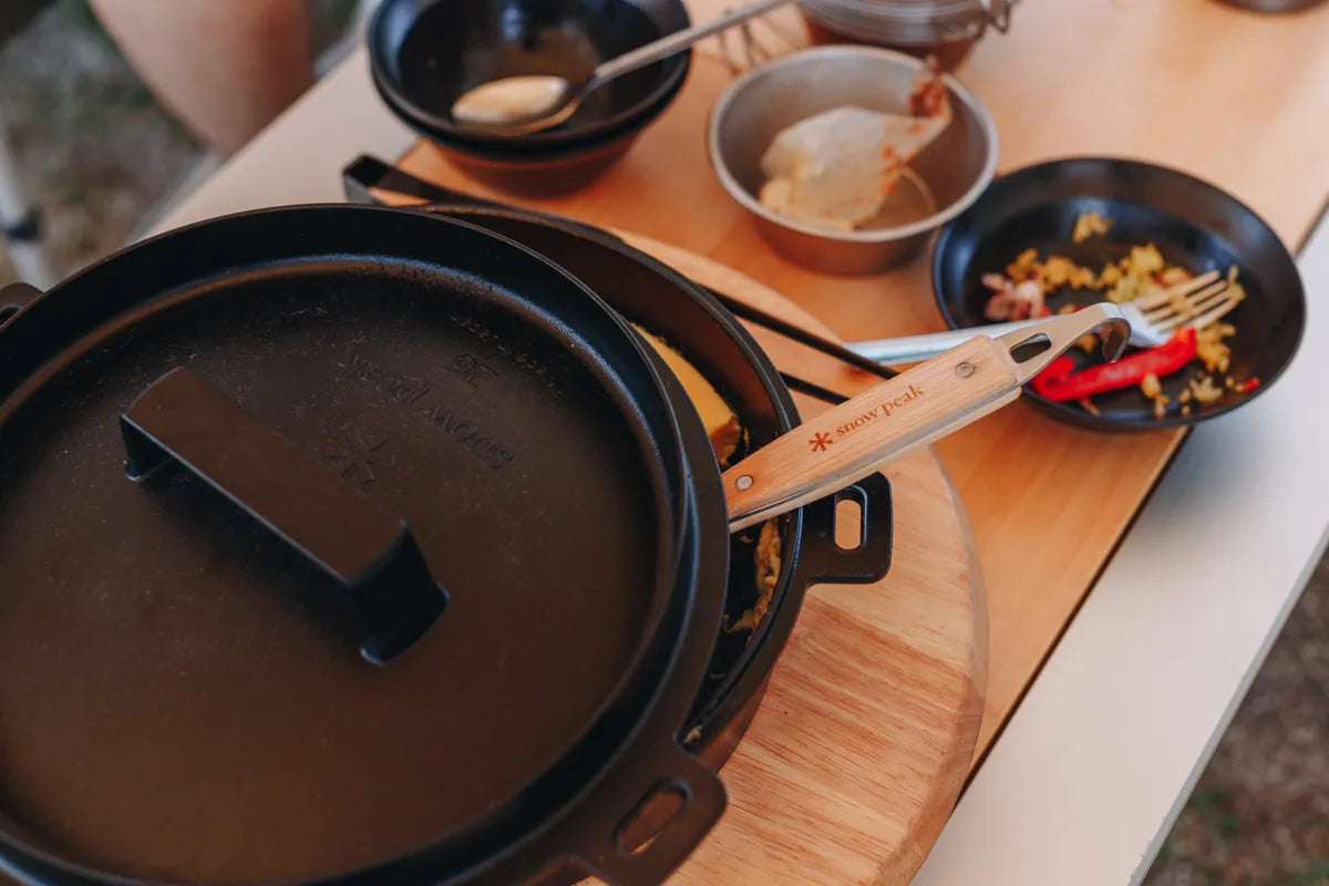 Snow_Peak_Nylon_Ladle_CS-214 Expedition Exchange Cast Iron Dutch Oven Bamboo Insert IGT Iron Grill Table Frame