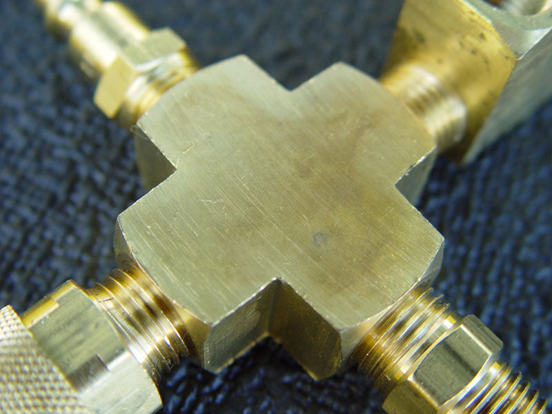 Coilhose Pneumatics Solid Brass Air Line Cross (A967D)