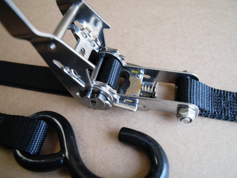 Mac's Custom Tie Downs 12' Stainless Steel Ratchet Strap (MC12)