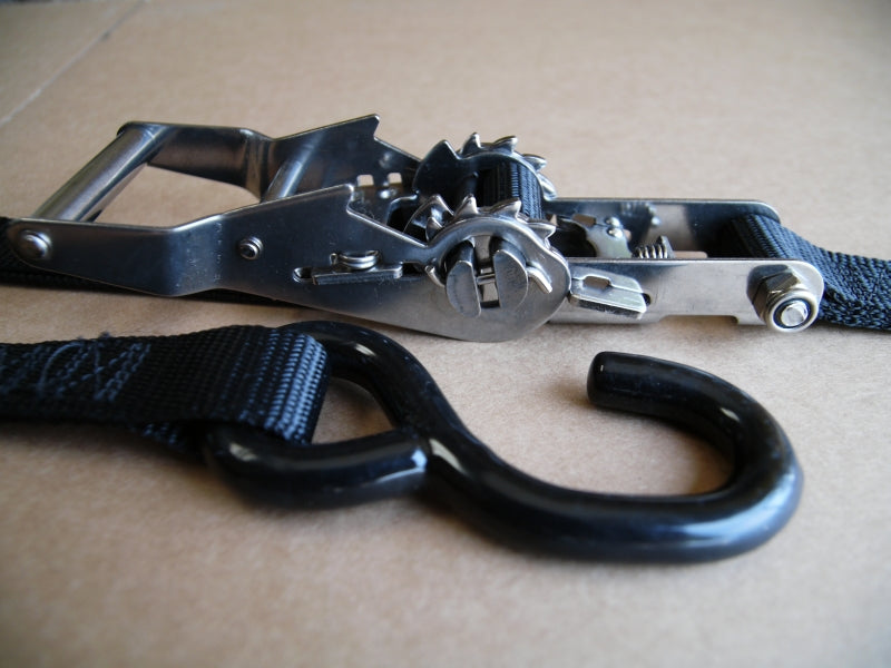 Mac's Custom Tie Downs 6' Stainless Steel Ratchet Strap (MC6)