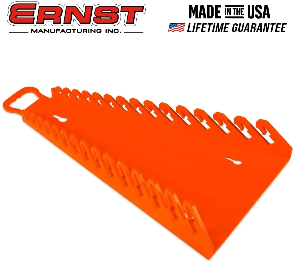 Ernst Manufacturing 15 Tool ORANGE Reverse Gripper Wrench Organizer (5157)