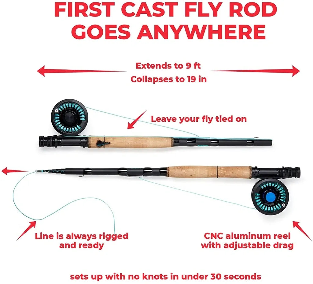 REYR Gear First Cast 4wt Travel Fly Rod + Reel (RG-06)