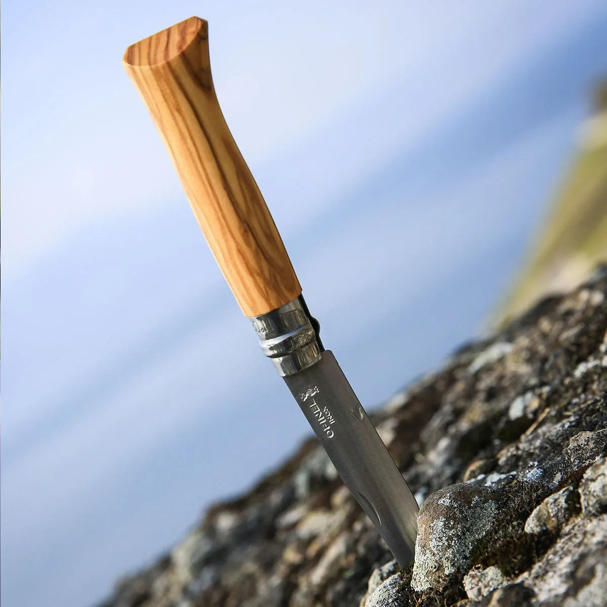 Opinel No.08 Olive Wood Handle Folding Knife (002020)